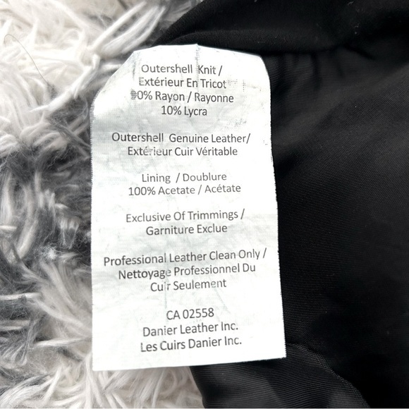 Danier Leather Fronted TShirt Top - Picture 5 of 5